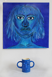 Image of Madison Thompson's ceramic and acrylic set, Sadness.